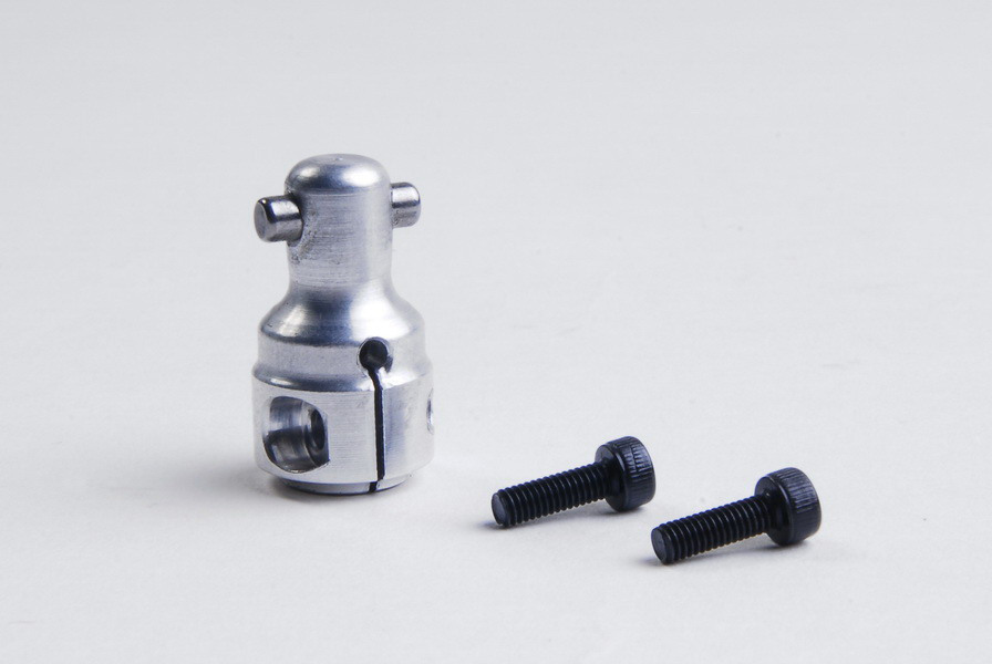 Tail drive joint,Front ALU silver (6mm) - KSM10-TS19